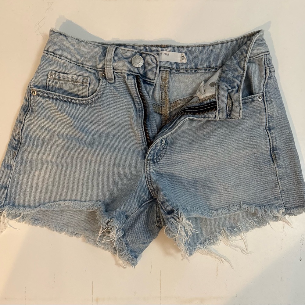 Garage Light Blue Jean Shorts